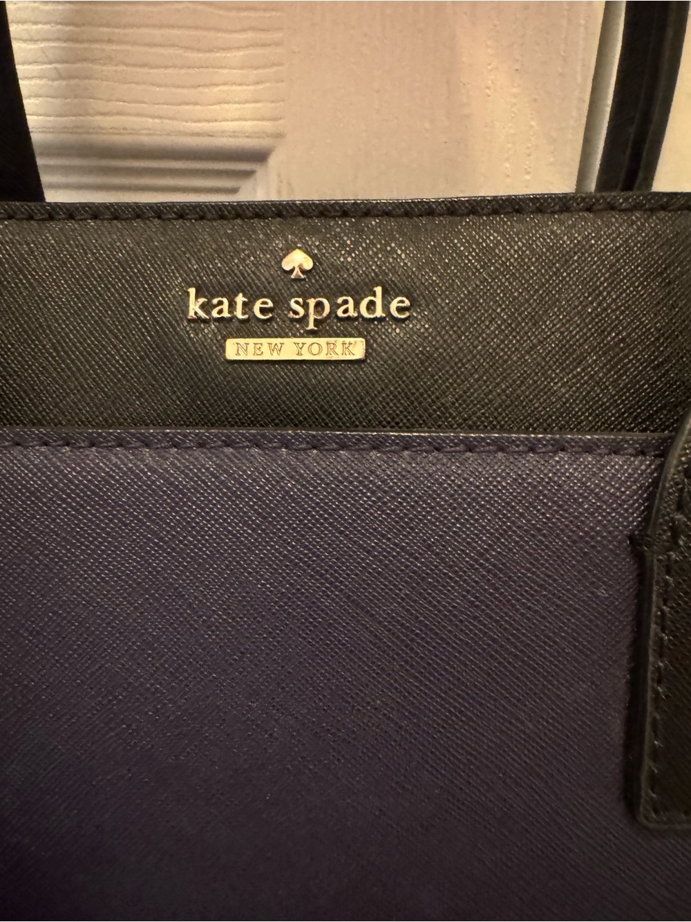 kate spade Navy and Black Saffiano Leather Satchel - Picture 3 of 16